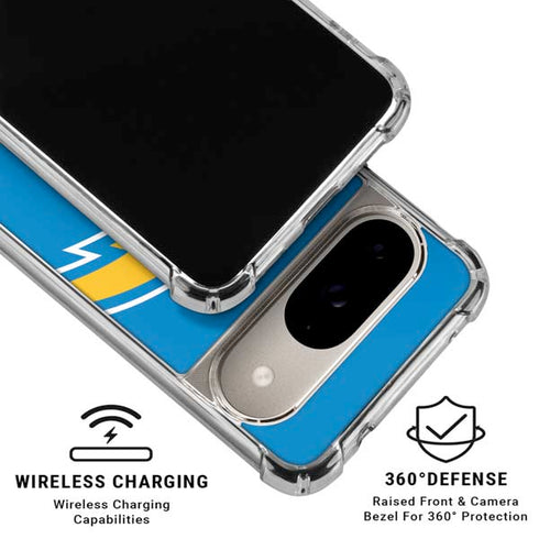 NFL Los Angeles Chargers Large Logo Google Pixel 10 Clear Case